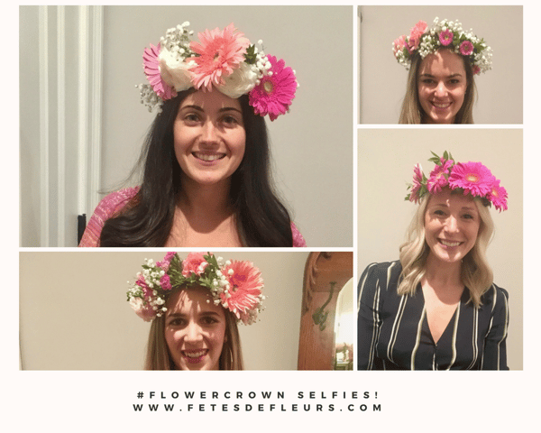 #flowercrown selfies! www.fetesdefleurs.com
