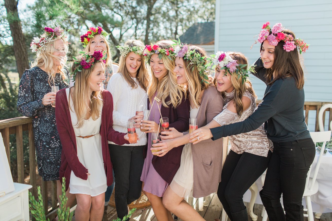 how to host a bridal shower brunch with flower crowns 