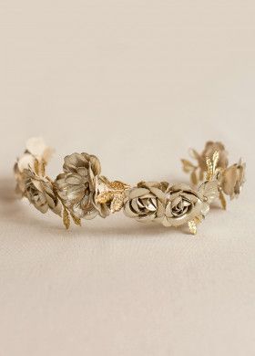 gold flower crown