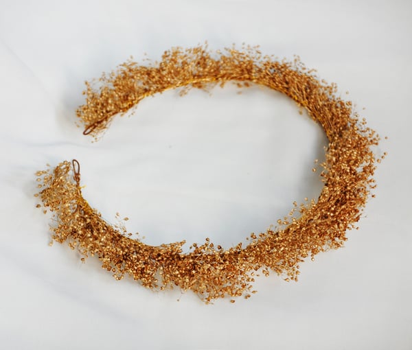 gold flower crown
