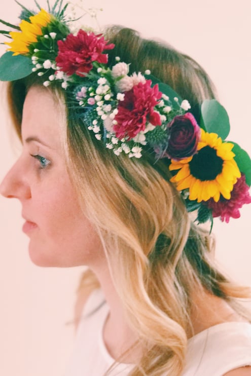 bachelorete party flower crown 