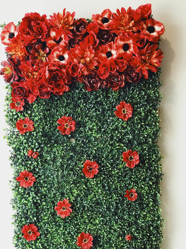 flower wall photo booth 