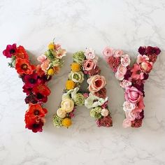 flower letters for a bridal shower 