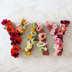 flower letters for a bridal shower 