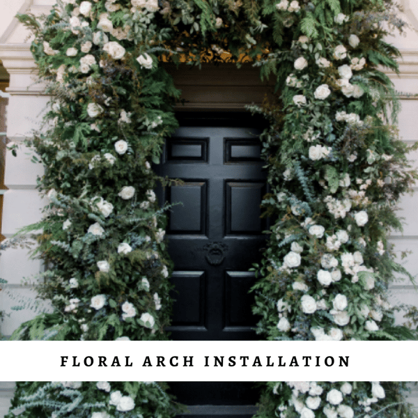 Floral arch installation