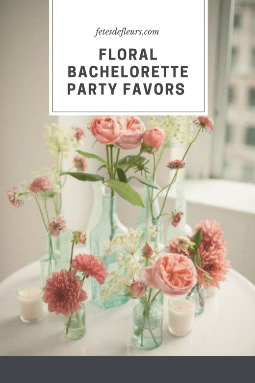 Floral bachelorette party favors