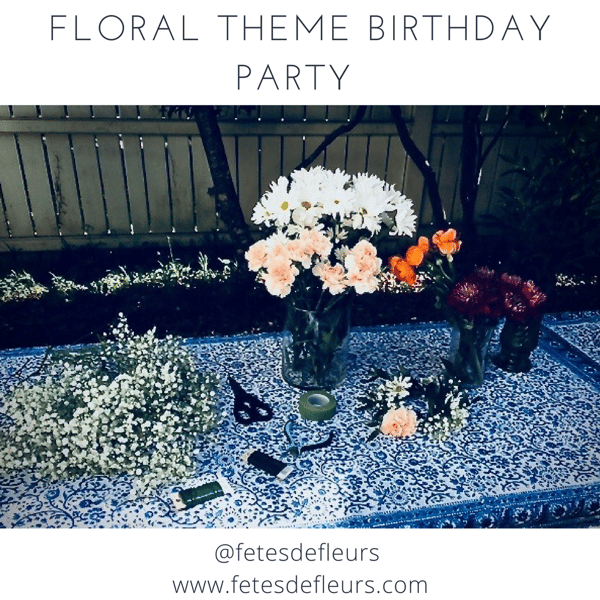 Floral theme birthday party