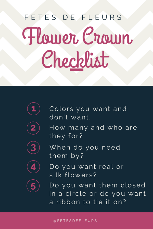 Flower Crown Checklist