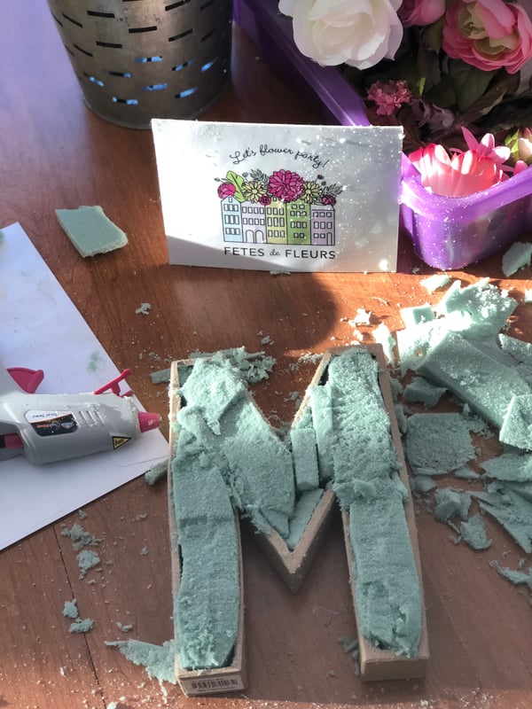 floral monogram letters