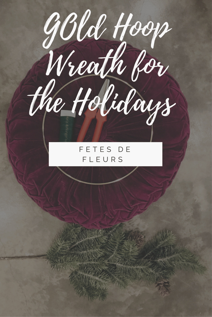 GOld Hoop Wreath for the Holidays GOld Hoop Wreath for the Holidays