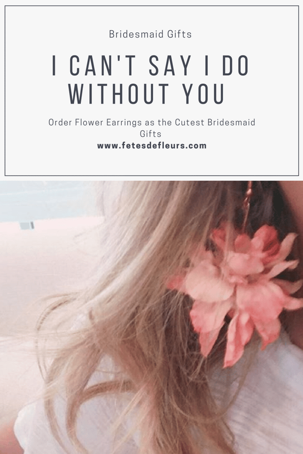 bridesmaid earrings and flower earrings for weddings