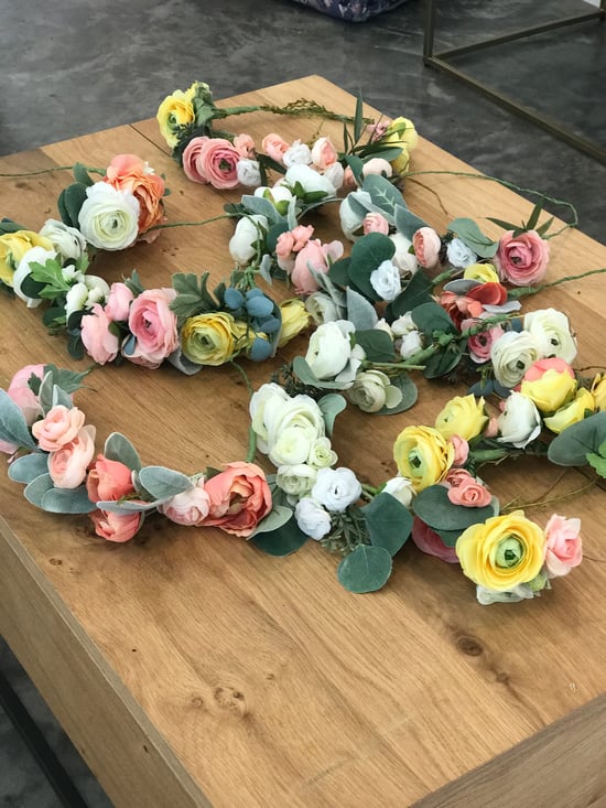 faux flower crowns