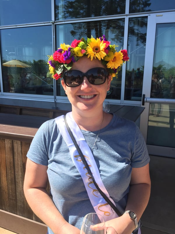 a summer flower crown 