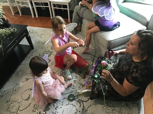 kids flower crown party