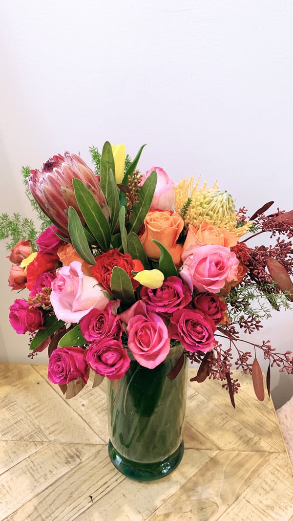 bridal shower floral arrangement