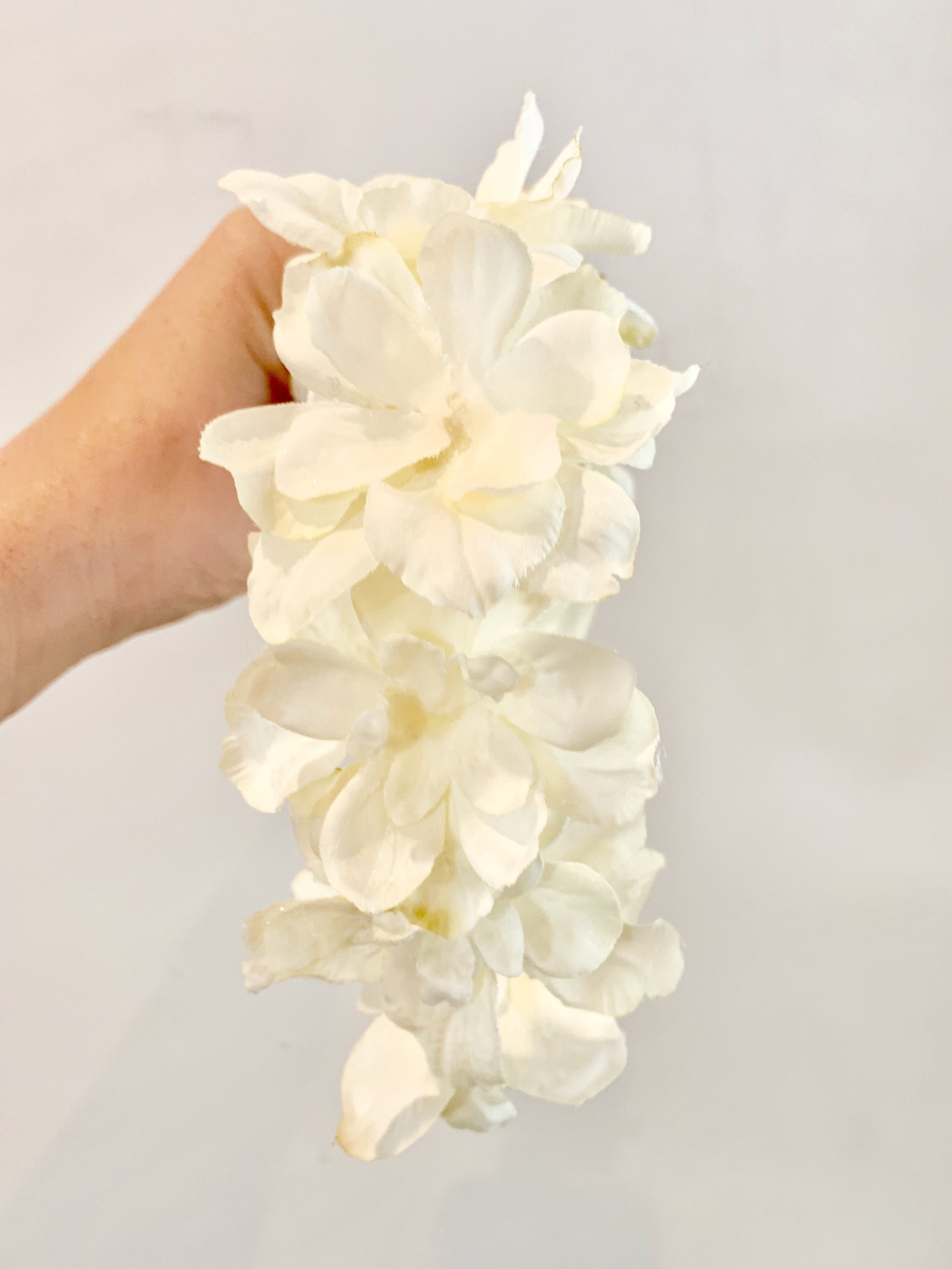white floral headbands