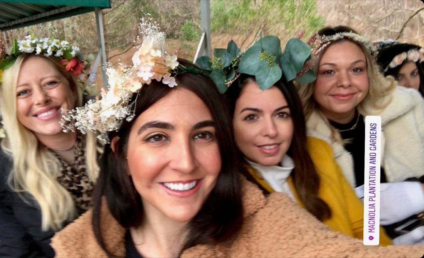 flower crowns for a charleston bachelorette party 