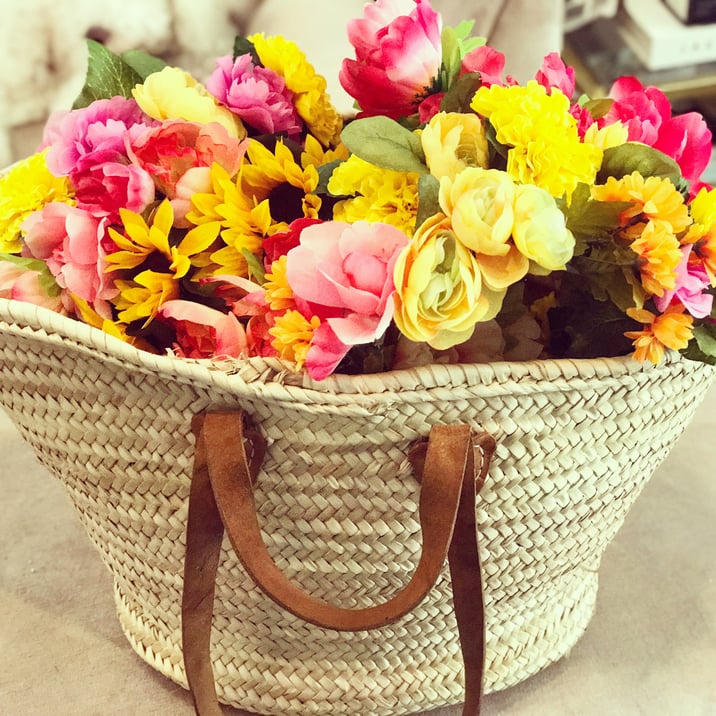 Flower crowns in a basket Flower crowns in a basket