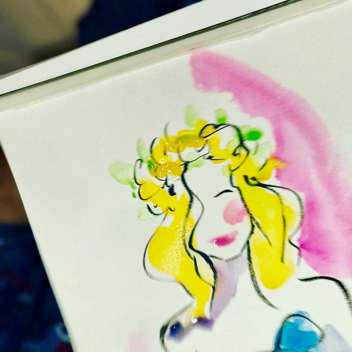 Flower crown girl painting Flower crown girl painting