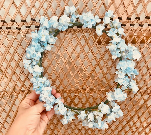blue flower crown