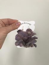 purple flower earrings