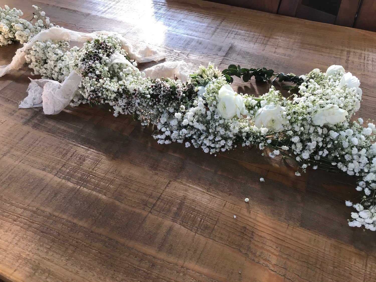 Baby's Breath Flower Crown & Baby's Breath Runner