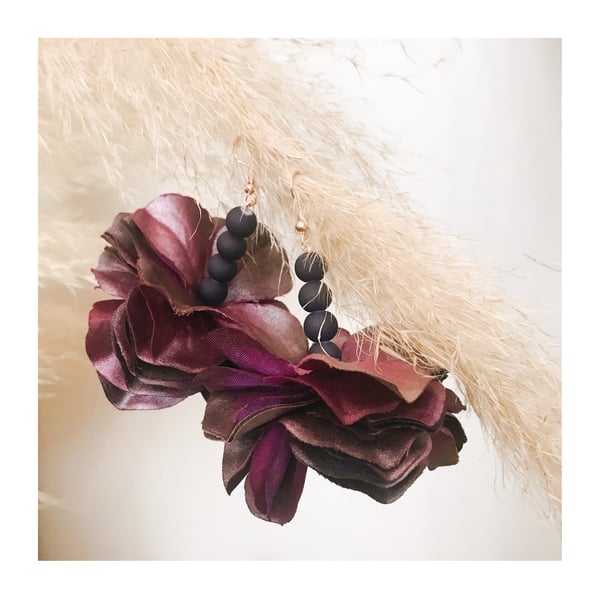 Fall flower earrings 