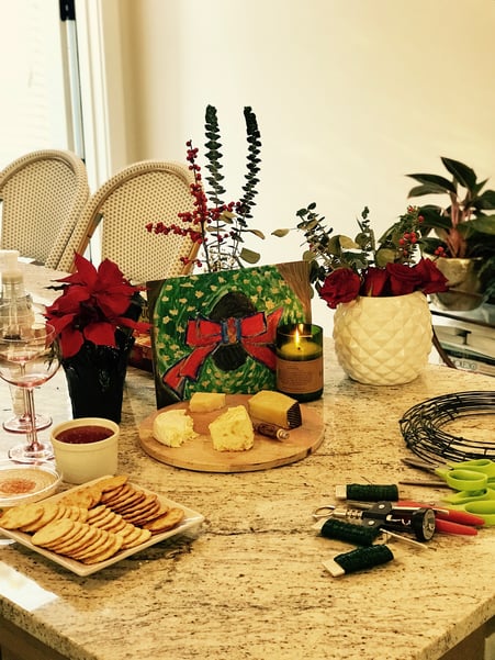how to host a christmas wreath making party 