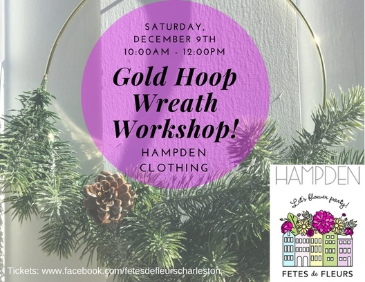 gold hoop wreath workshop charleston sc