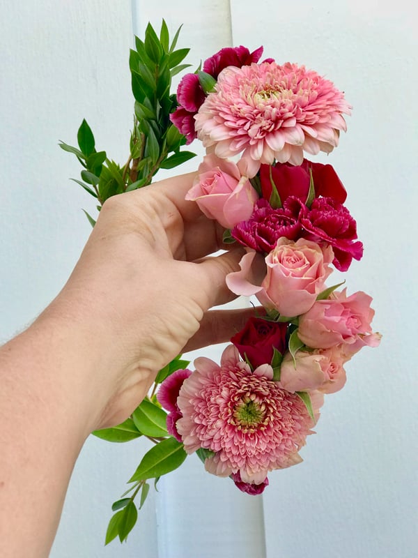 pink flower crowns