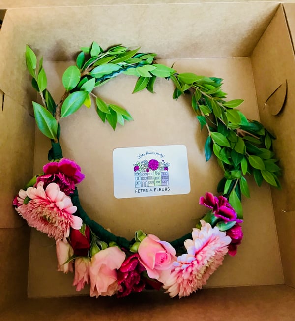light pink flower crowns