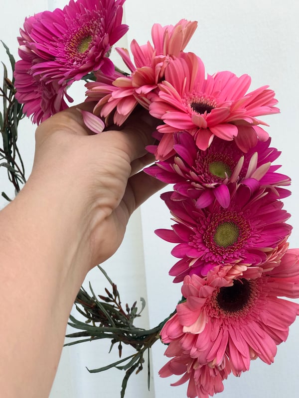 hot pink flower crowns