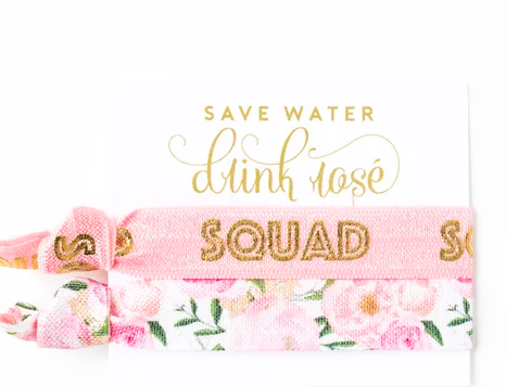rose all day hair ties