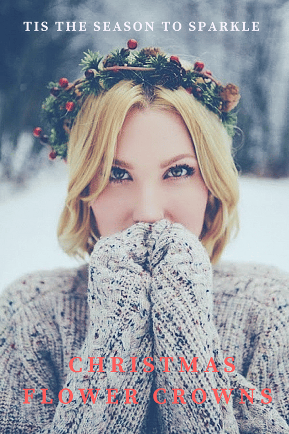 Christmas flower crown parties 