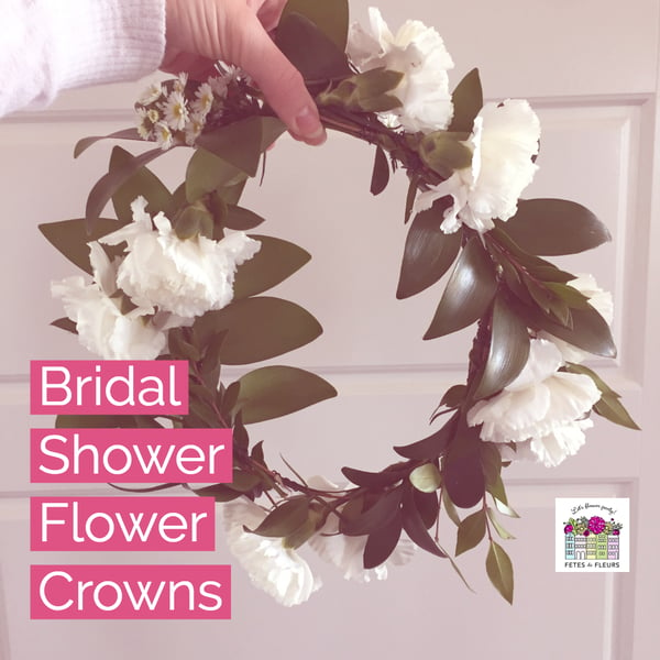 bridal shower flower crown