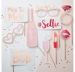 pink bachelorette photo props 