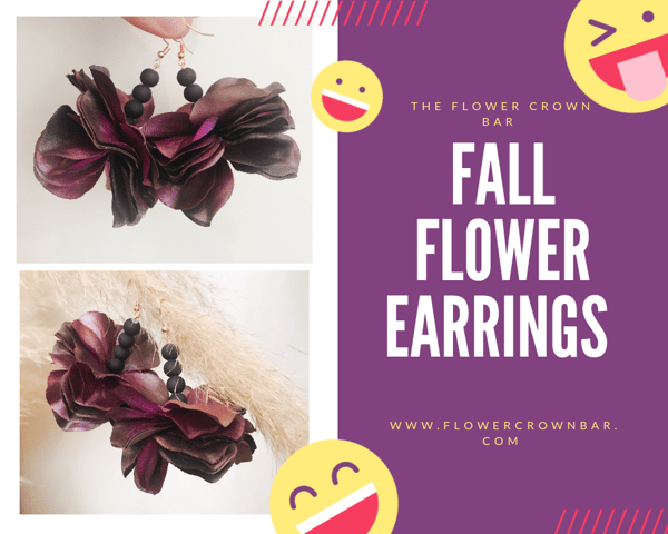 fall flower earrings 