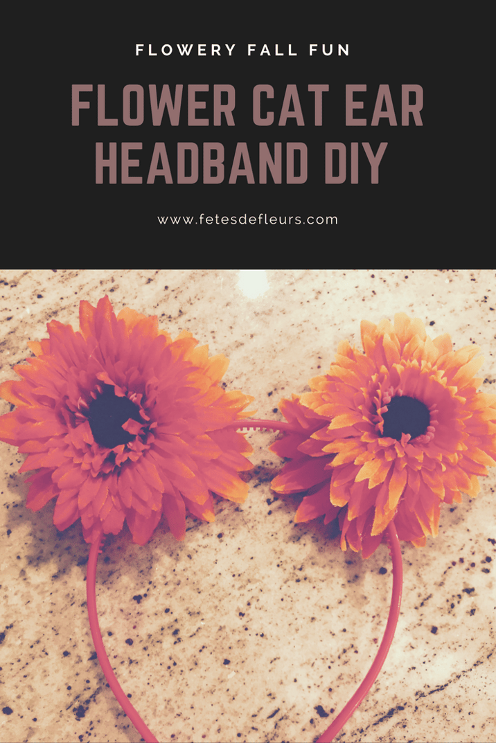 flower cat ear headband diy 