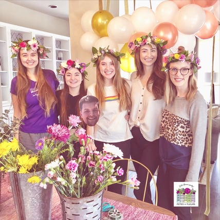 flower crown party for an austin bachelorette party 