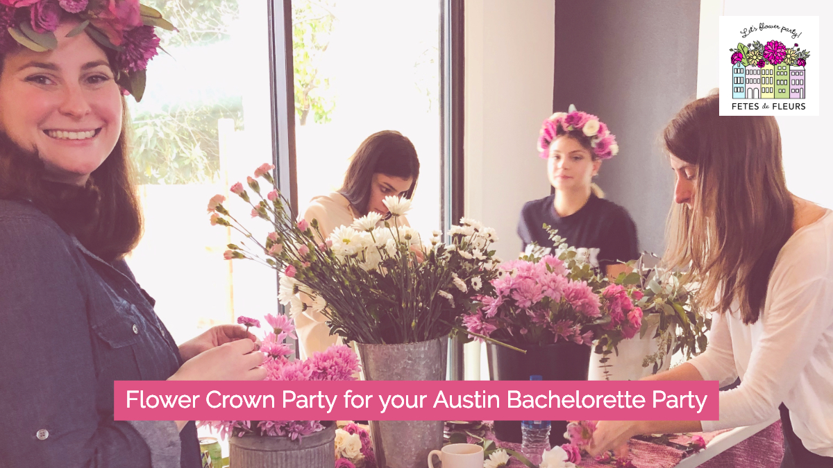 flower crown party for your austin bachelorette party 