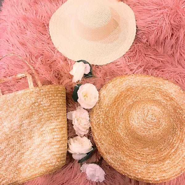 flower straw hats