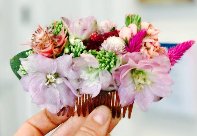 flower combs for wedding reception ideas 