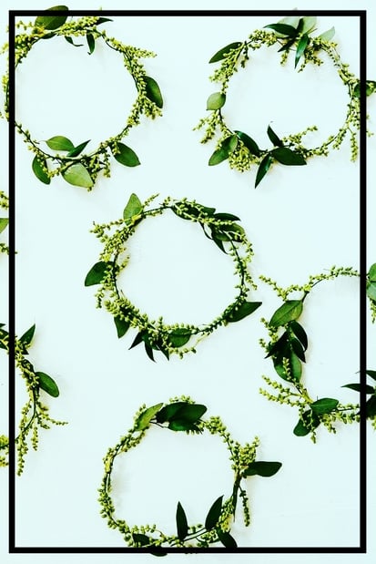 greenery flower crowns for the holidays 