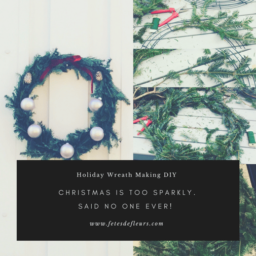 holiday wreath making DIY 