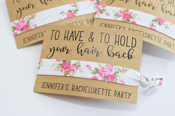 bachelorette party hair elastics 