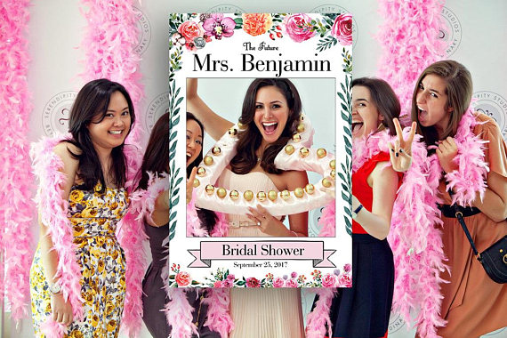 floral photo booth props 