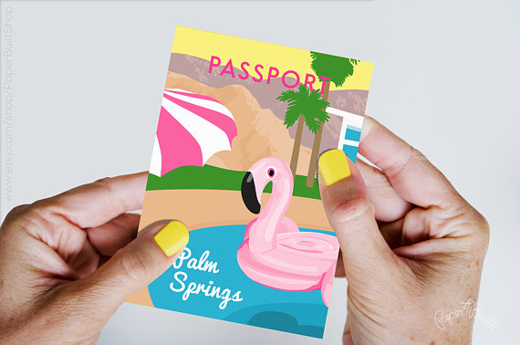 palm springs bachelorette invitations