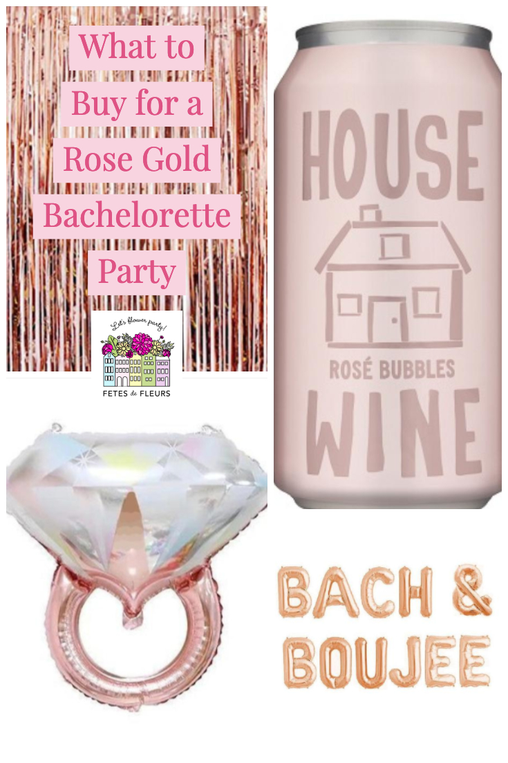 what to buy for a rose gold bachelorette party 