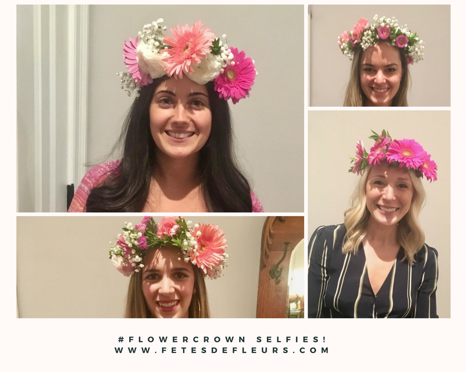 #flowercrown selfies! www.fetesdefleurs.com