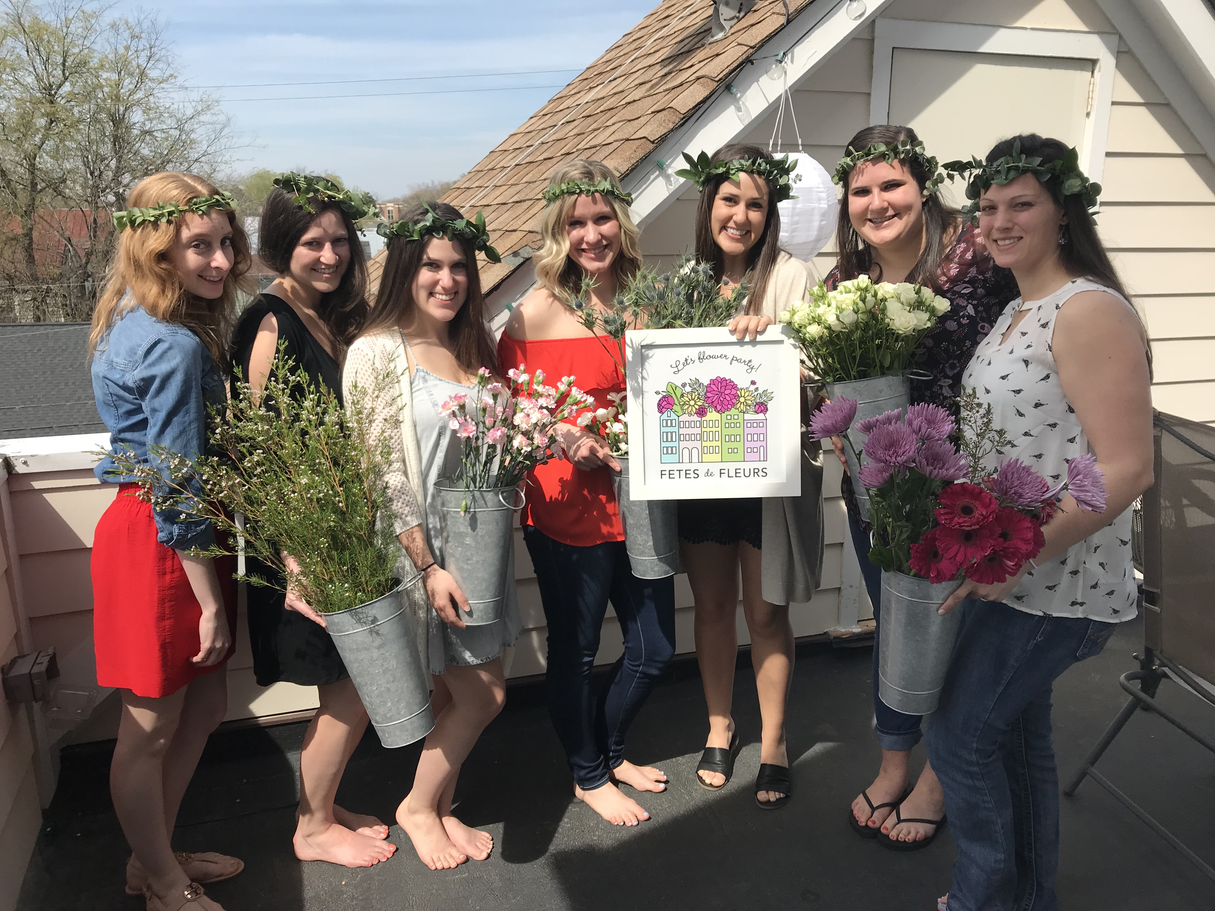 flower crowns for a charleston bachelorette party 
